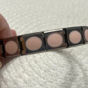 Contemporary PINK LINK Bangle Bracelet with OCTAGONAL FRAMES & OVAL INSERTS 188E